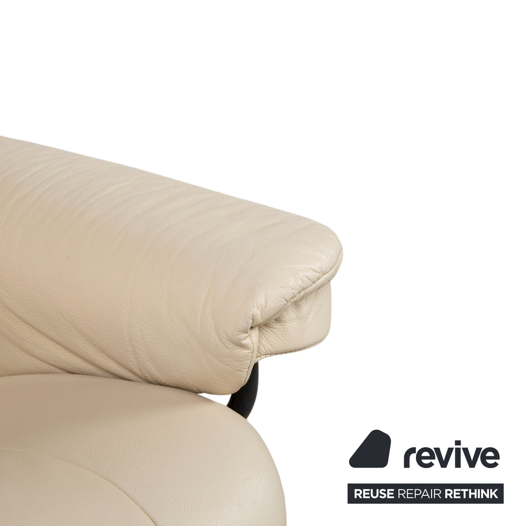 Stressless Mayfair Leather Armchair Cream Beige Eggshell Sofa Couch