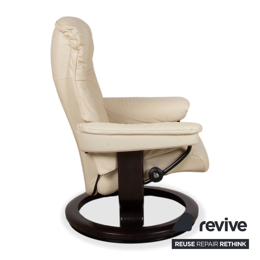 Stressless Mayfair Leather Armchair Cream Beige Eggshell Sofa Couch