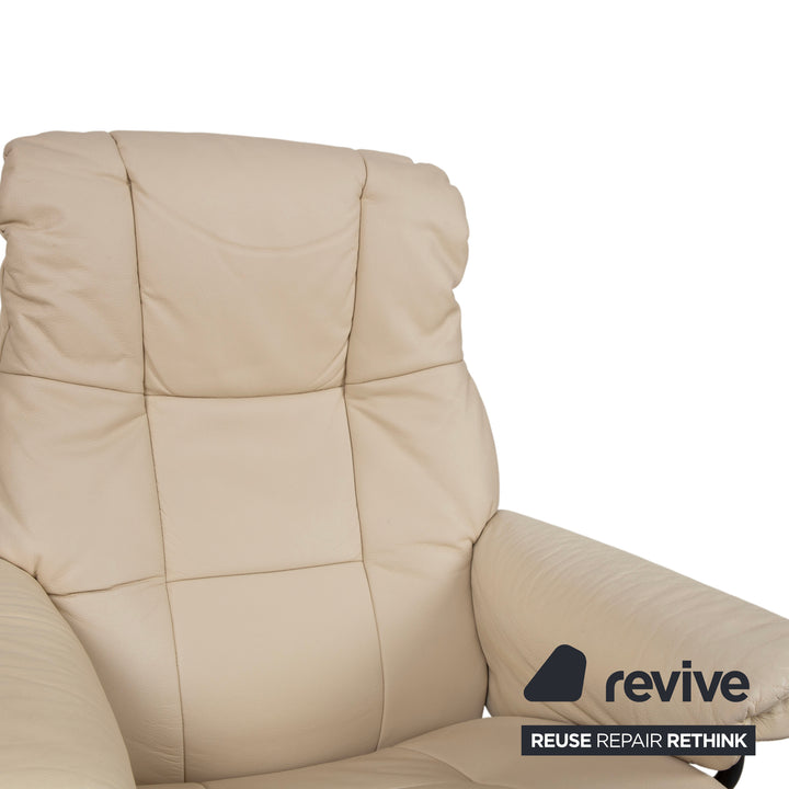 Stressless Mayfair Leather Armchair Cream Beige Eggshell Sofa Couch