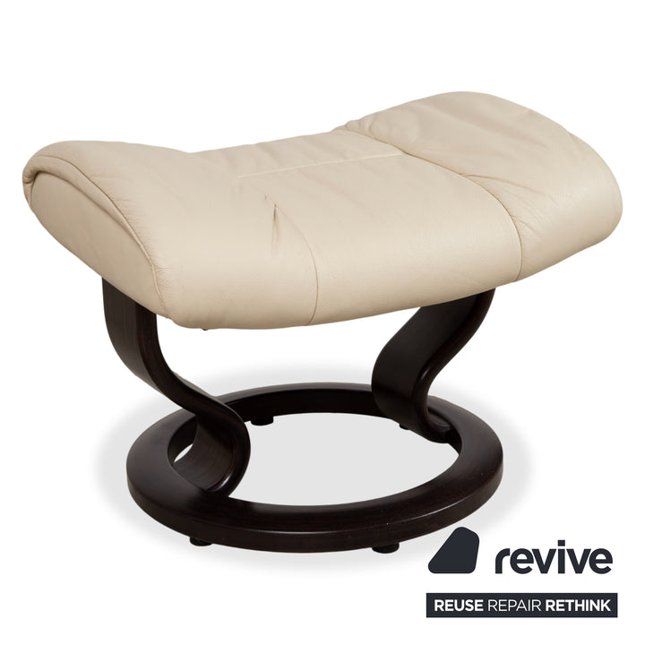 Stressless Mayfair Leather Armchair Cream Beige Eggshell Sofa Couch