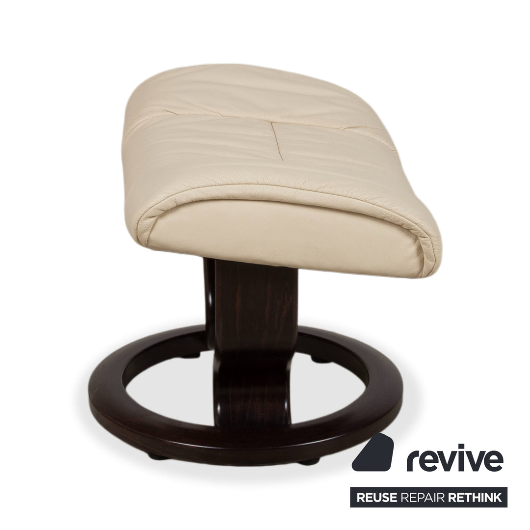 Stressless Mayfair Leather Armchair Cream Beige Eggshell Sofa Couch