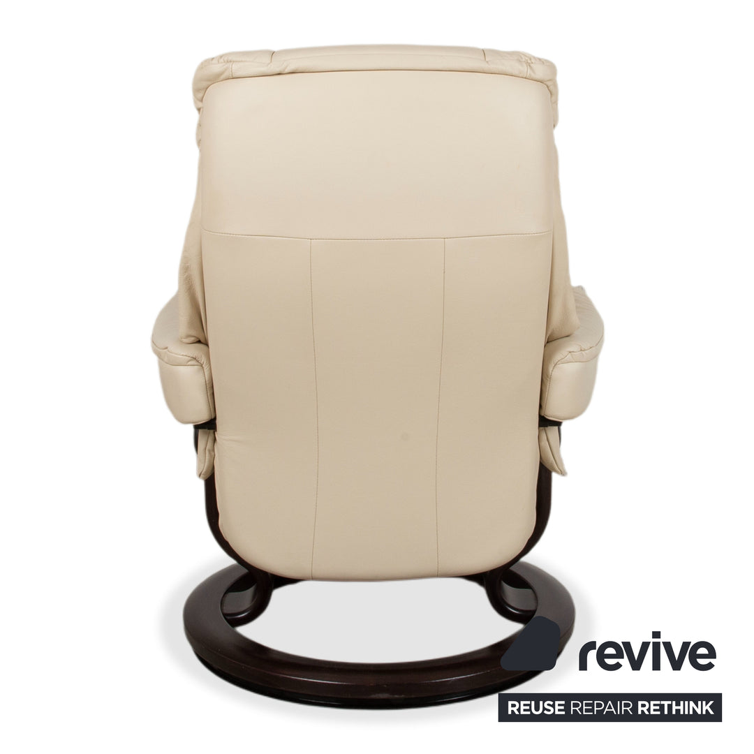 Stressless Mayfair Leather Armchair Cream Beige Eggshell Sofa Couch
