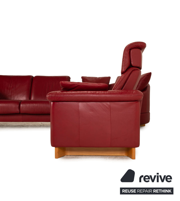 Stressless Paradise Leder Ecksofa Rot Sofa Couch