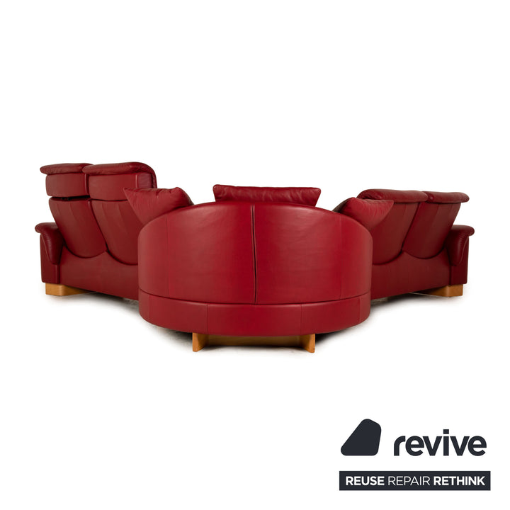Stressless Paradise Leder Ecksofa Rot Sofa Couch