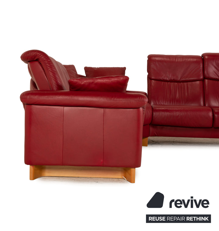 Stressless Paradise Leder Ecksofa Rot Sofa Couch