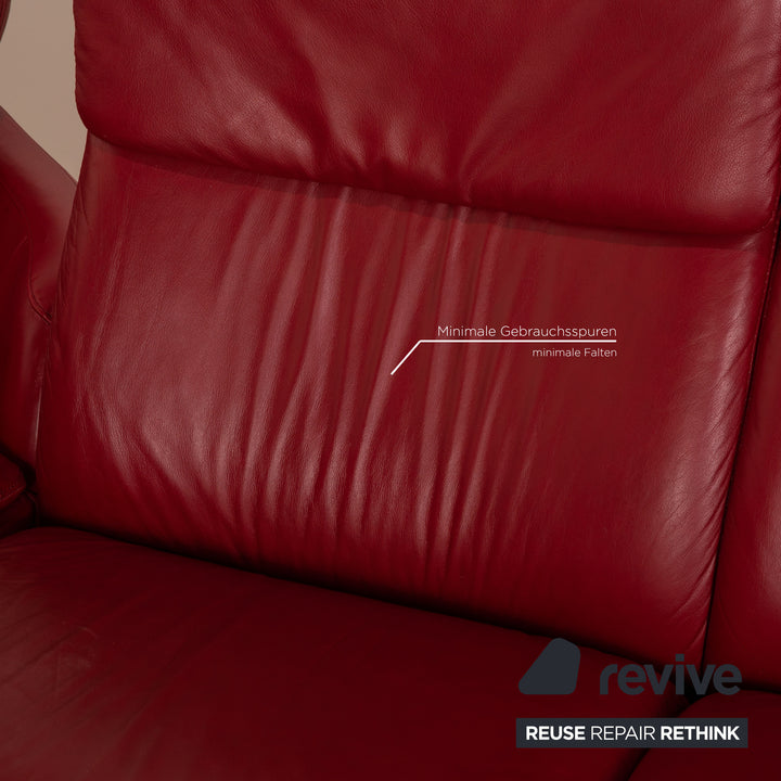 Stressless Paradise Leder Ecksofa Rot Sofa Couch