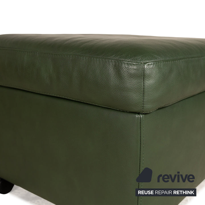 Tabouret en cuir Stressless Pegasus vert couvercle amovible