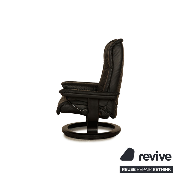 Stressless Prince Leder Sessel Schwarz manuelle Funktion