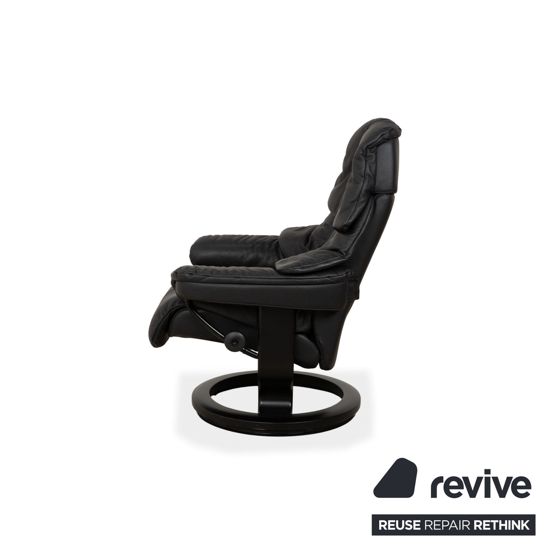 Stressless Reno Leder Sessel Schwarz manuelle Funktion