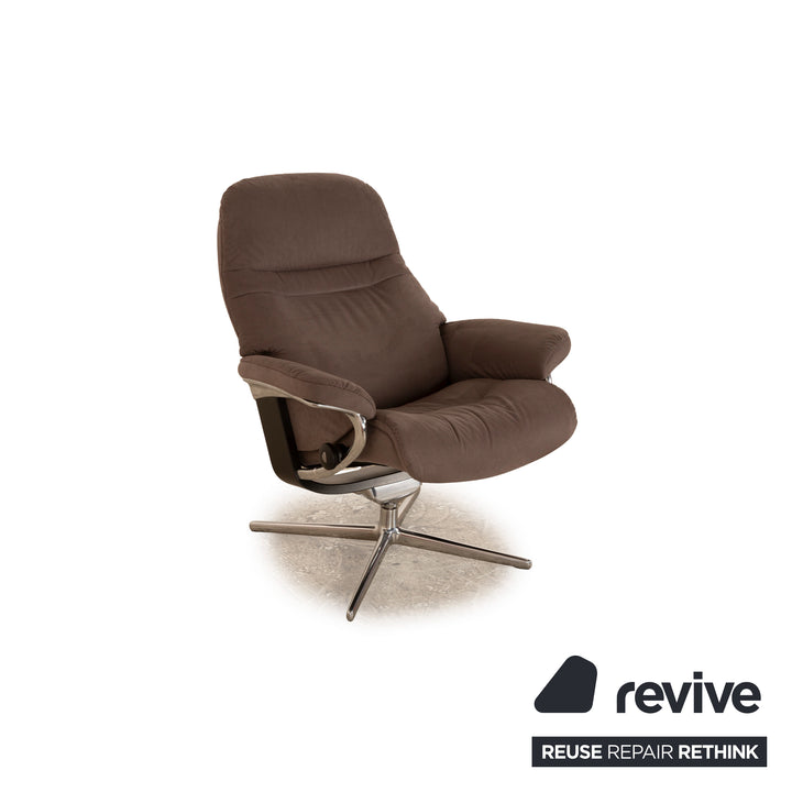 Stressless Sunrise Stoff Sessel inkl. Hocker Grau