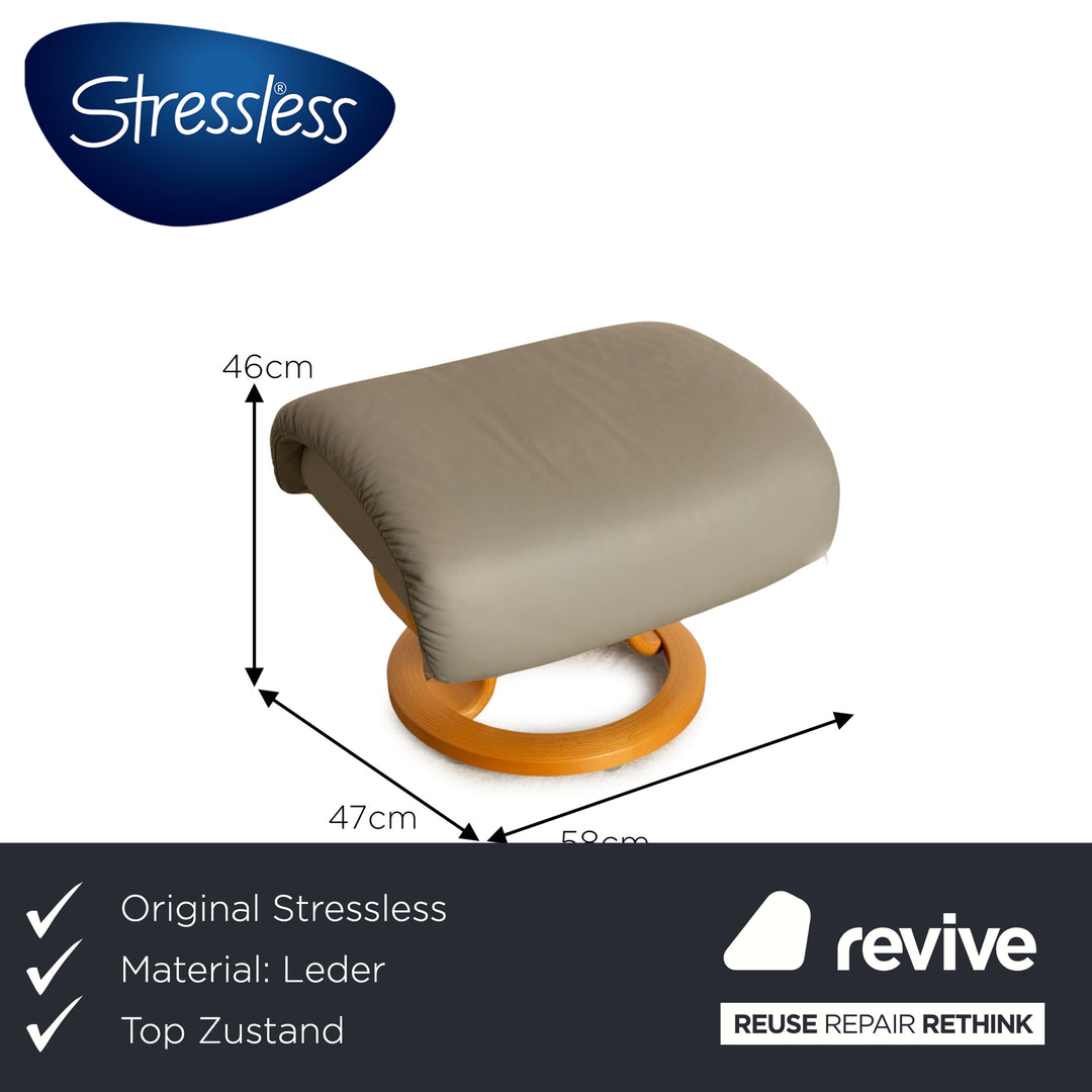 Tabouret en cuir Stressless Vision gris