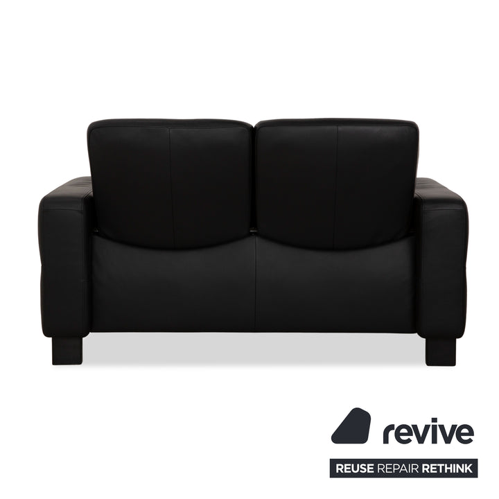 Stressless Wave Leder Zweisitzer Schwarz Sofa Couch manuelle Funktion
