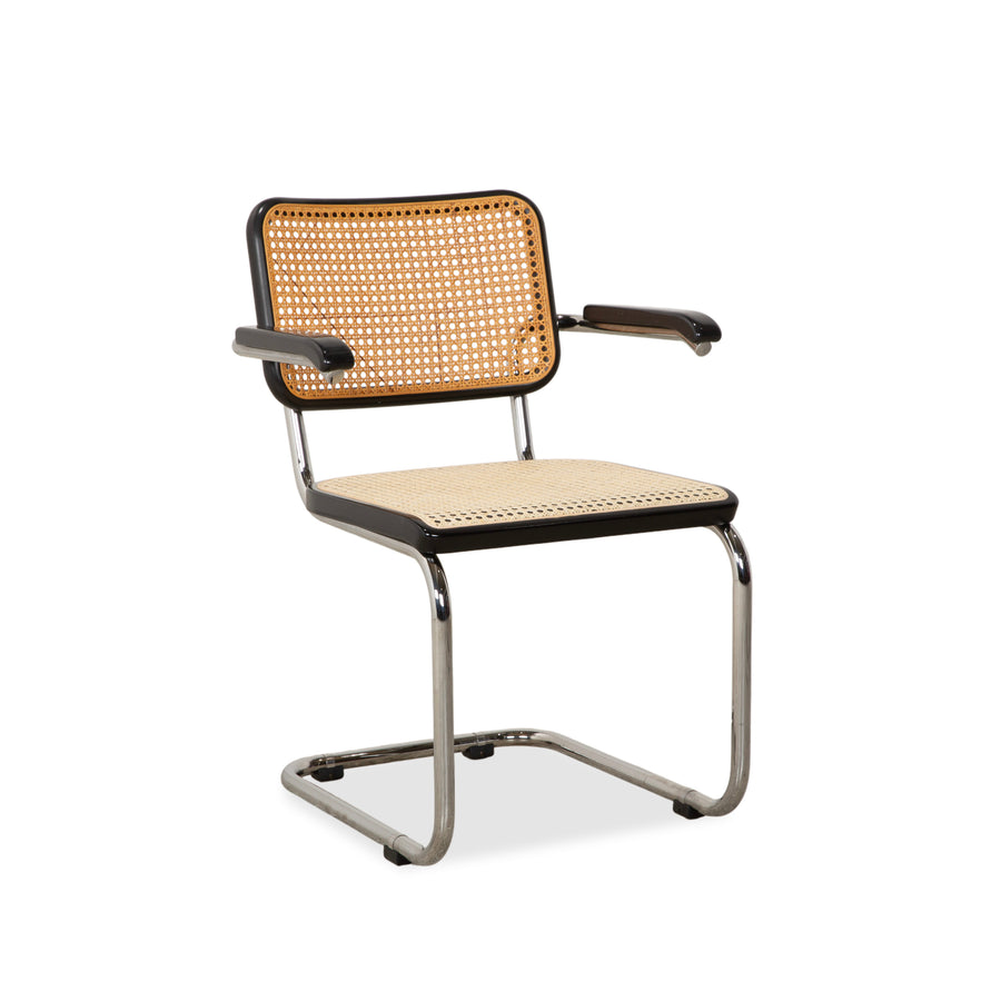 Thonet S 64 Metall Stuhl Schwarz Freischwinger
