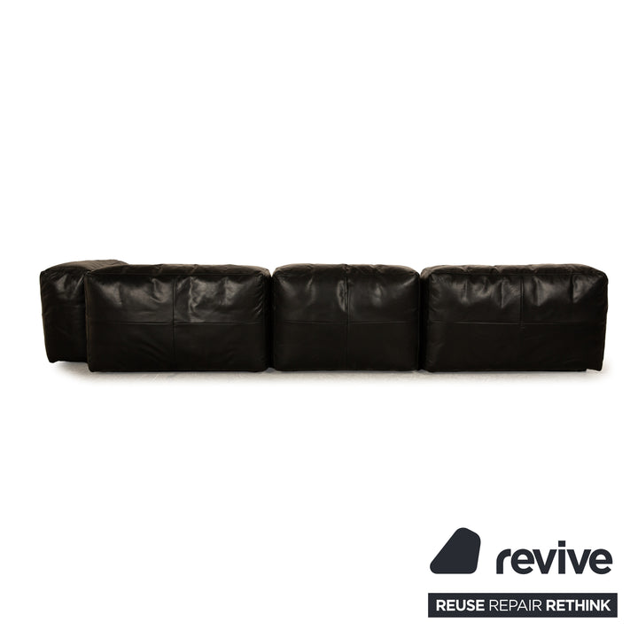 Tommy M by Machalke Cloud Leder Viersitzer Ecksofa Modular Sofa Schwarz Loft Couch