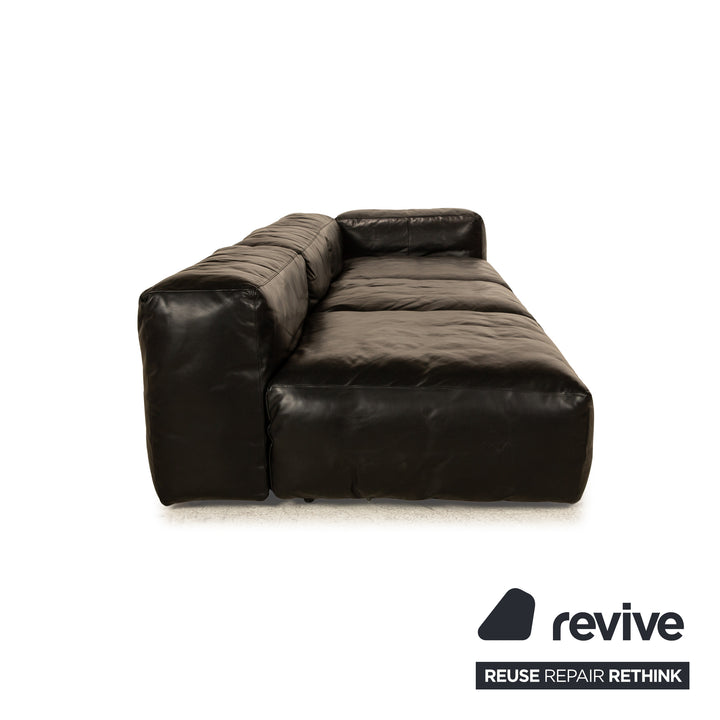Tommy M by Machalke Cloud Leder Viersitzer Ecksofa Modular Sofa Schwarz Loft Couch