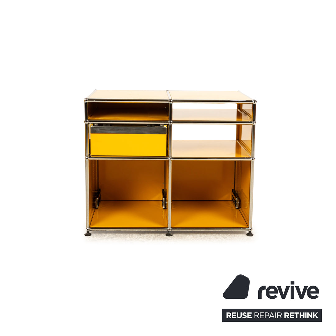 USM Haller ensemble buffet étagère en métal jaune