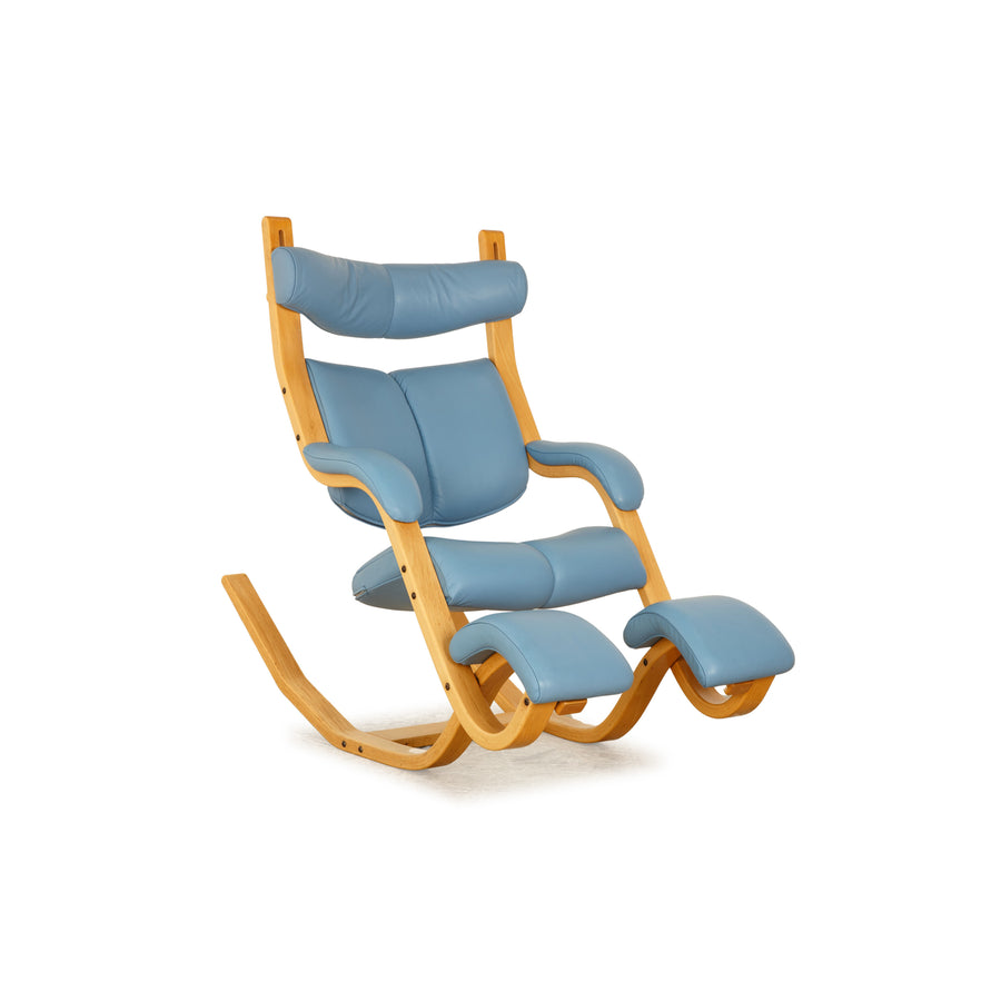 Varier Gravity Balans Leather Armchair Light Blue