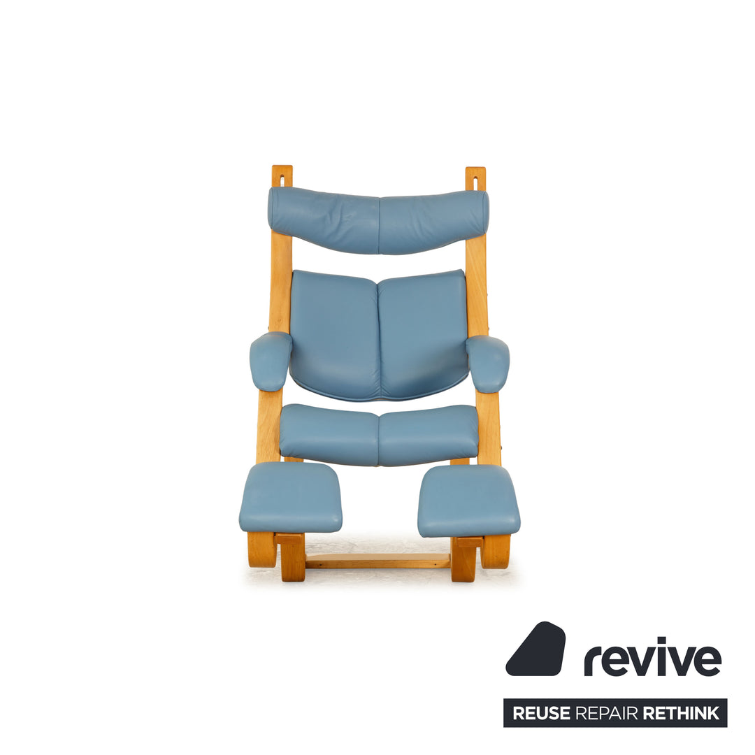 Varier Gravity Balans Leather Armchair Light Blue