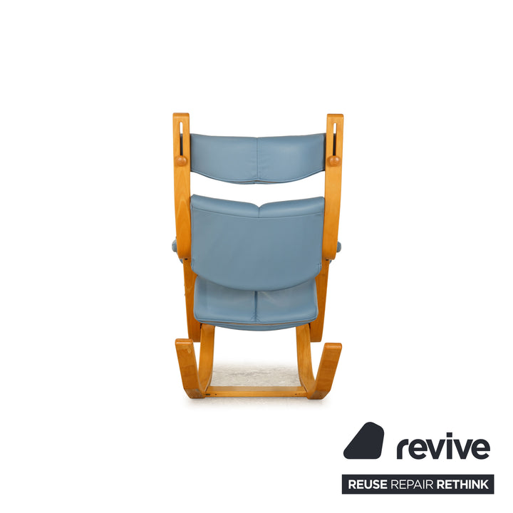 Varier Gravity Balans Leather Armchair Light Blue