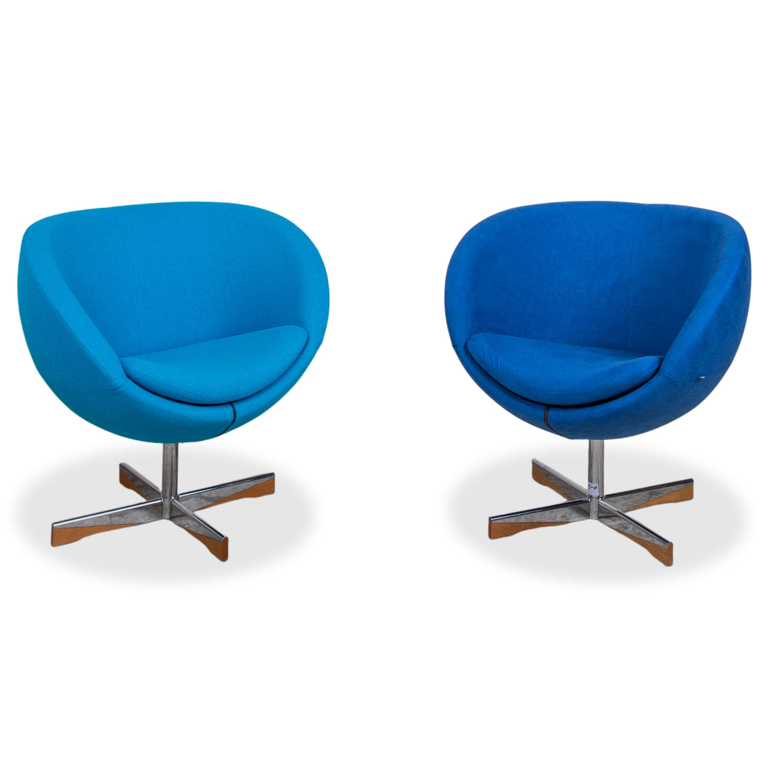 Varier Planet 2x Stoff Sessel Blau Dunkelblau Hellblau Türkis Drehfunktion