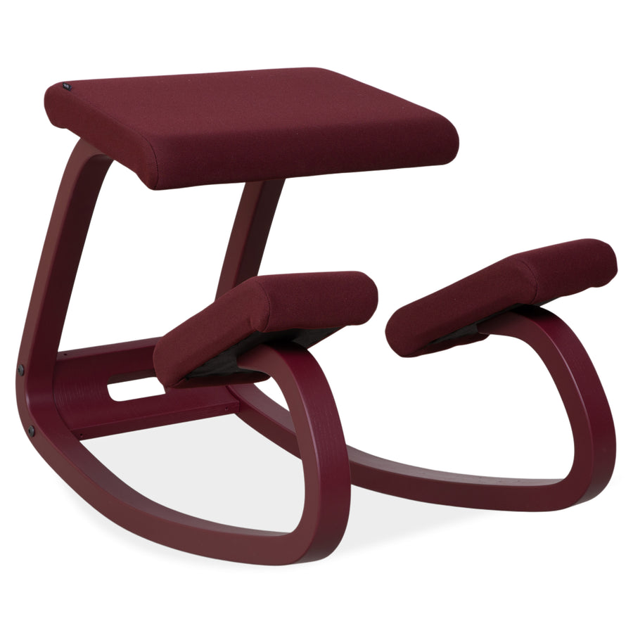 Varier Variable Monochrome Kniestuhl Holz Hocker Stoff Violett Plum