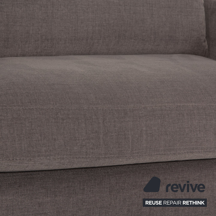 Vilmers Artic Stoff Sofa Garnitur Grau Dreisitzer Couch