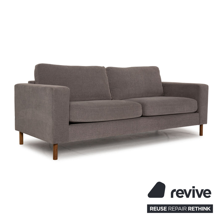 Vilmers Artic Stoff Sofa Garnitur Grau Dreisitzer Couch