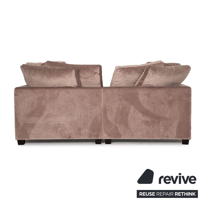 Vilmers Viking Velvet Sofa Beige Two Seater Couch