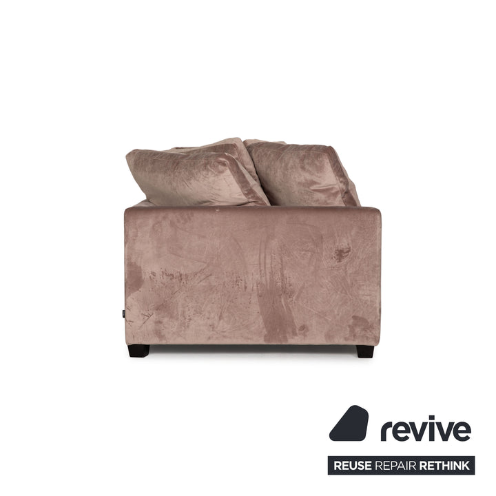 Vilmers Viking Velvet Sofa Beige Two Seater Couch