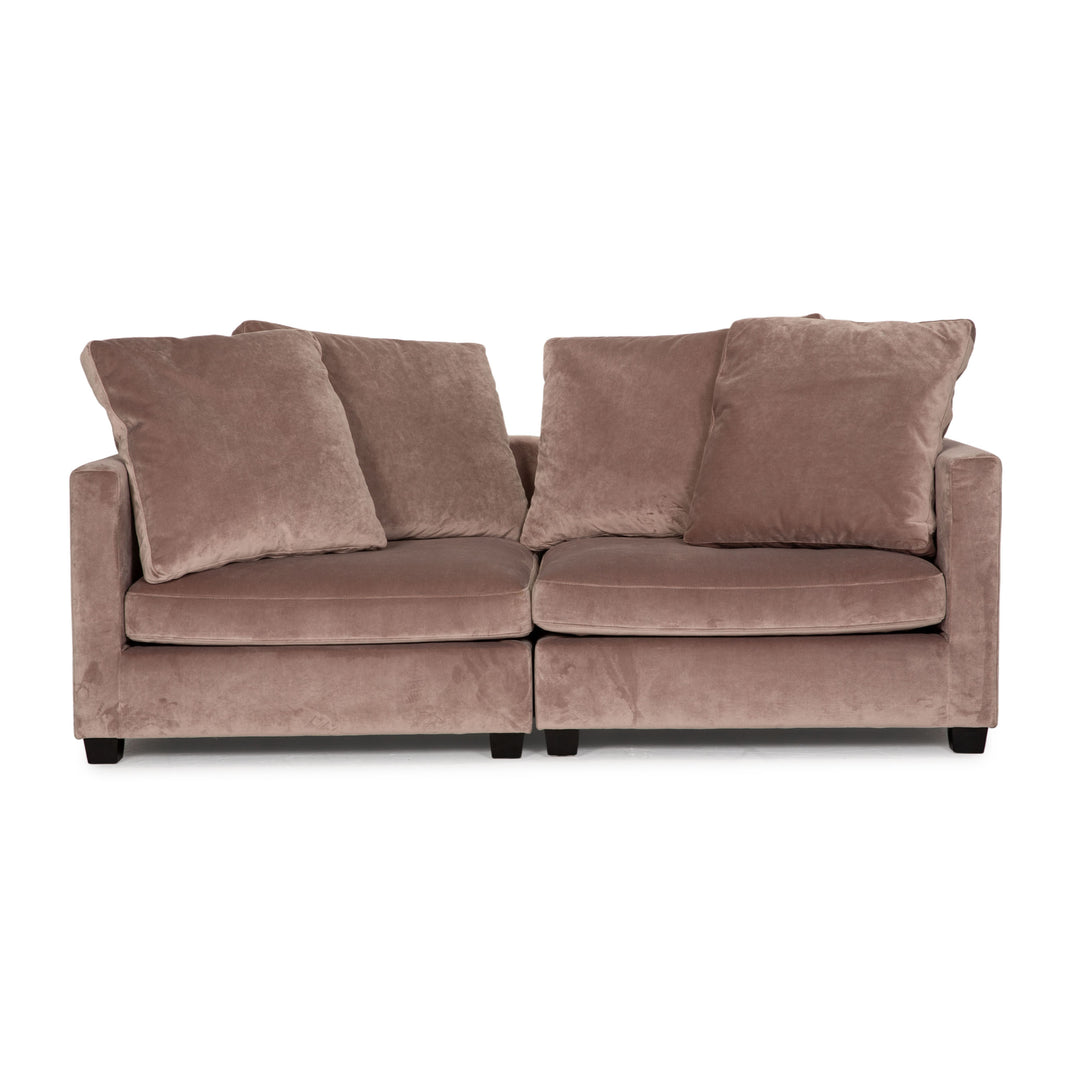 Vilmers Viking Velvet Sofa Beige Two Seater Couch