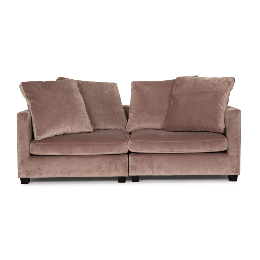 Vilmers Viking Velvet Sofa Beige Two Seater Couch