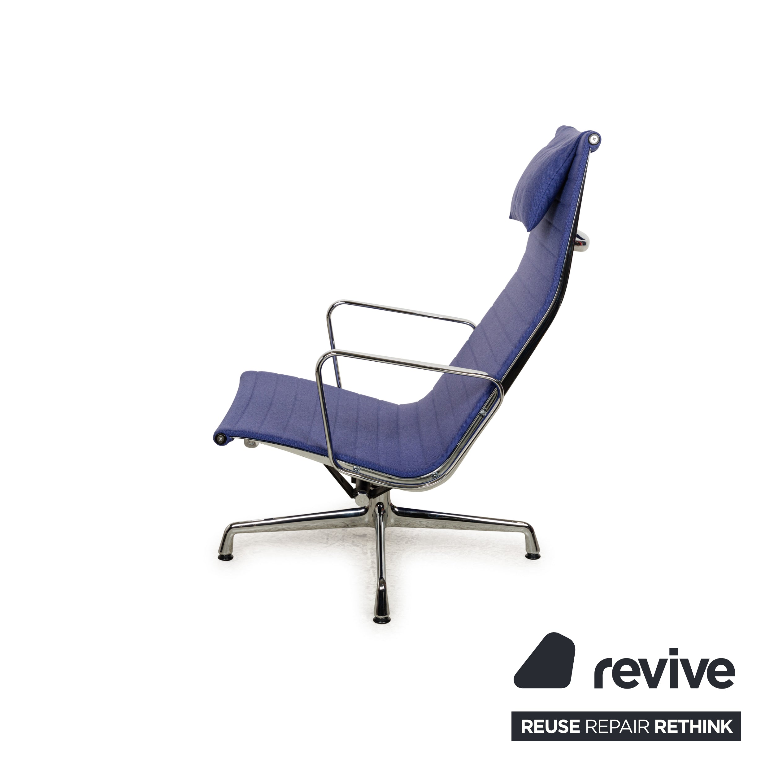 Vitra EA 124 Stoff Sessel Blau
