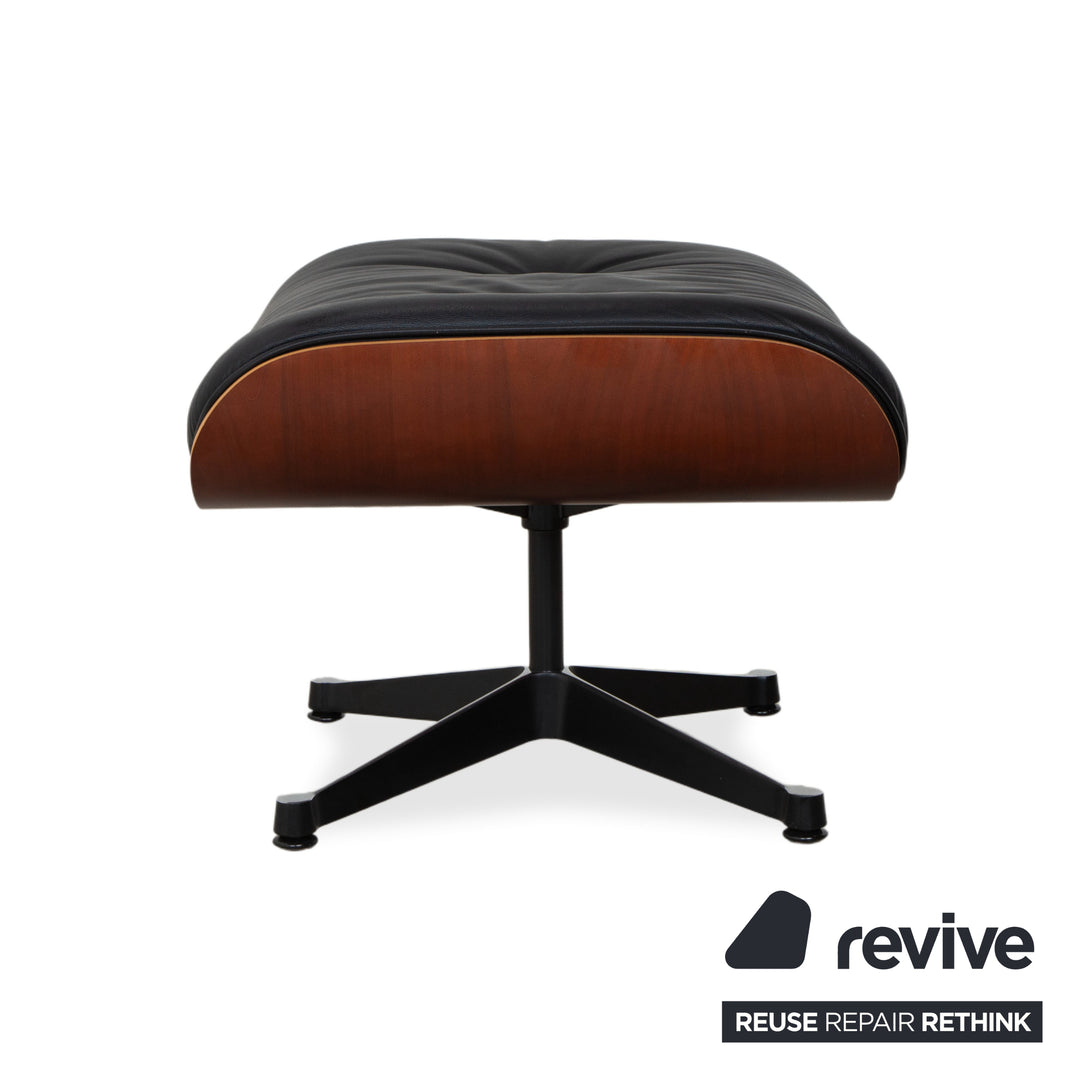 Vitra Eames Lounge Chair incl. Ottoman, Leather, Black, Wood, Red, Brown, Cherry, Charles &amp; Ray Eames