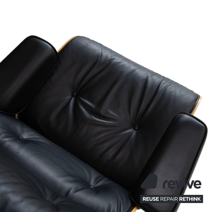 Vitra Eames Lounge Chair incl. Ottoman, Leather, Black, Wood, Red, Brown, Cherry, Charles &amp; Ray Eames