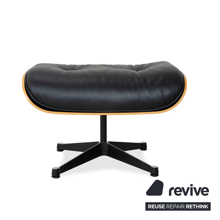 Vitra Eames Lounge Chair incl. Ottoman, Leather, Black, Wood, Red, Brown, Cherry, Charles &amp; Ray Eames