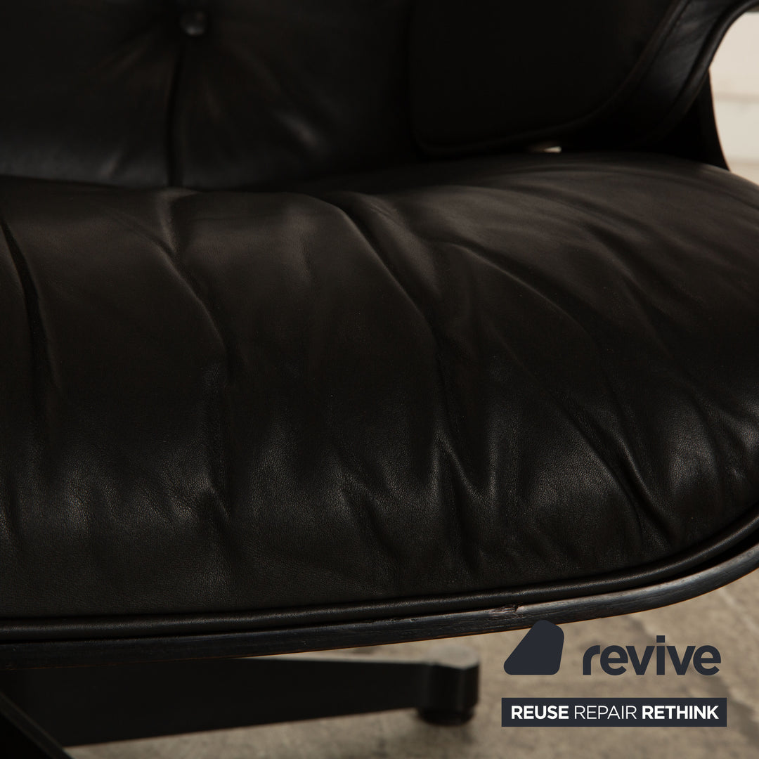 Vitra Eames Lounge Chair Leder Sessel Schwarz