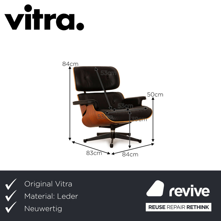 Vitra Eames Lounge Chair Noir avec Ottoman