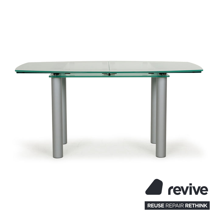 Völker Design Pescara Glass Dining Table Grey Dining Room