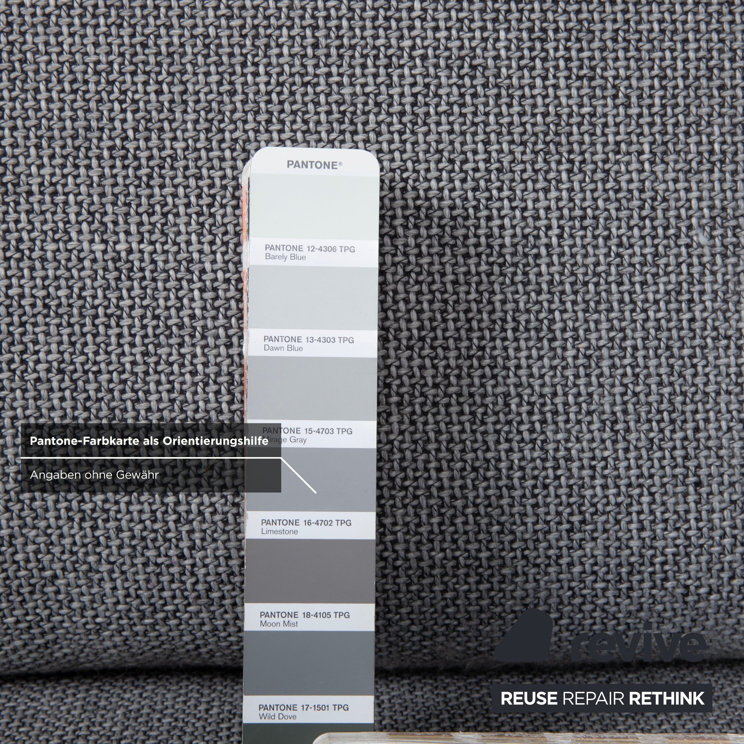 Walter Knoll Big Blue Fabric Corner Sofa Grey Manual Function Sofa Couch