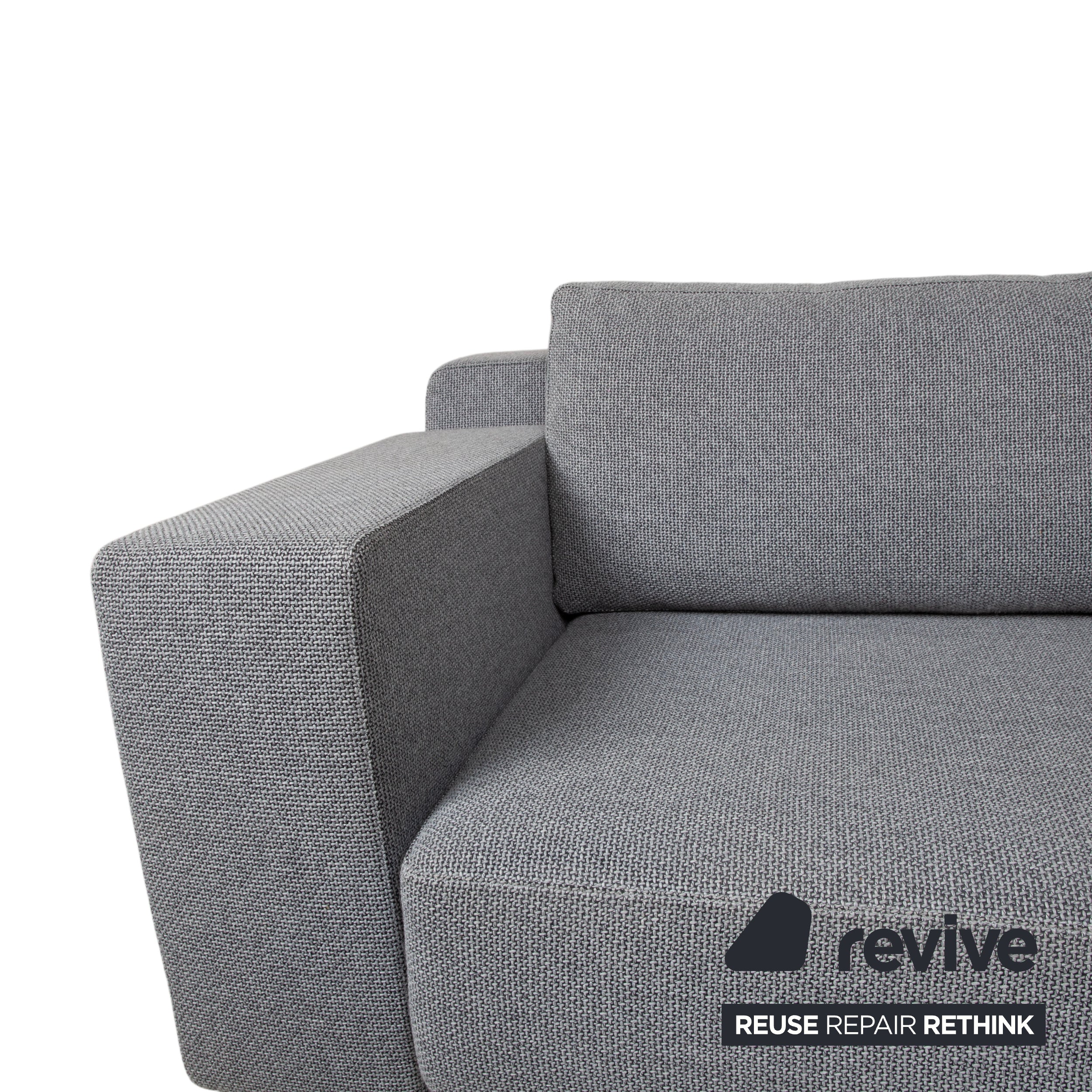 Walter Knoll Big Blue Fabric Corner Sofa Grey Manual Function Sofa Couch