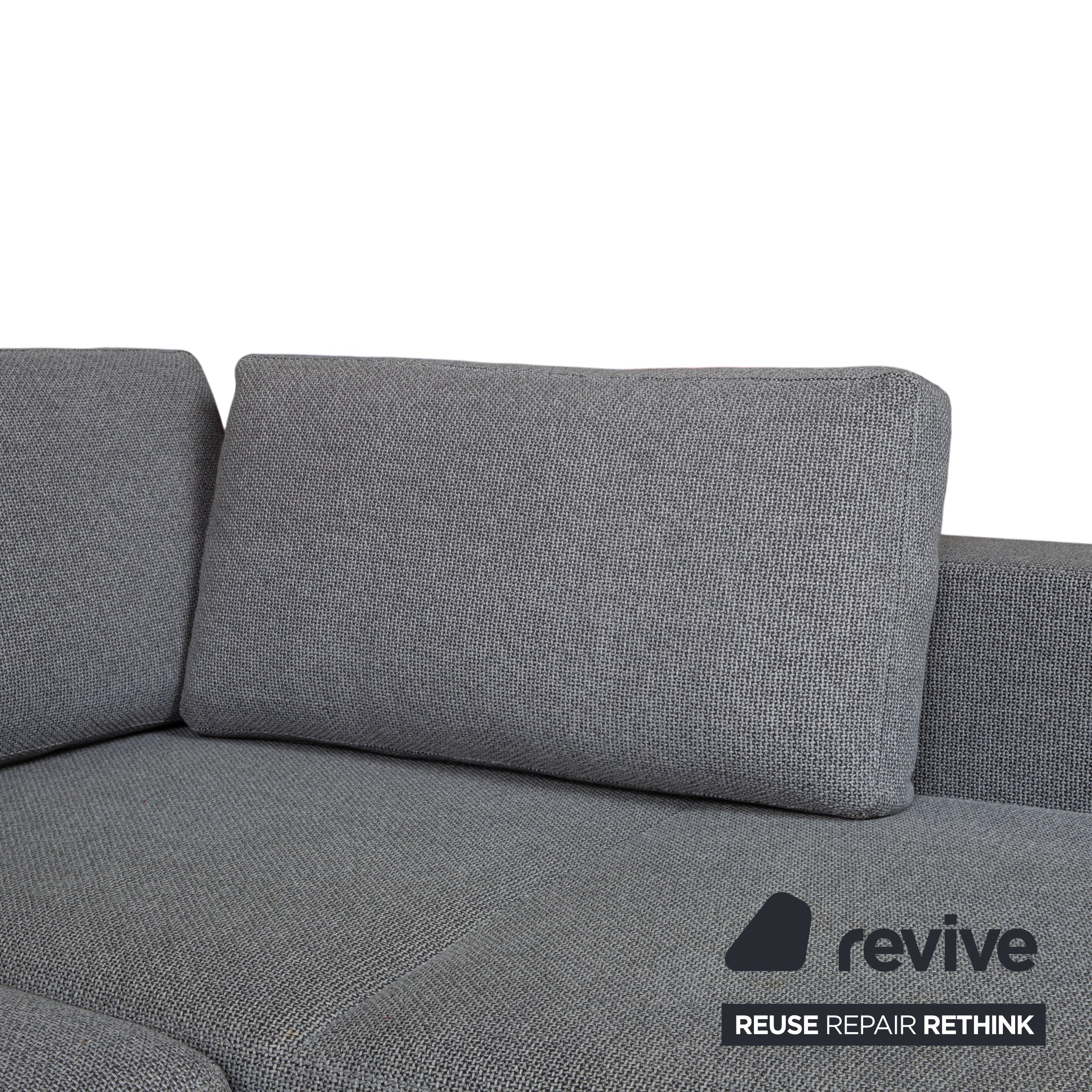 Walter Knoll Big Blue Fabric Corner Sofa Grey Manual Function Sofa Couch