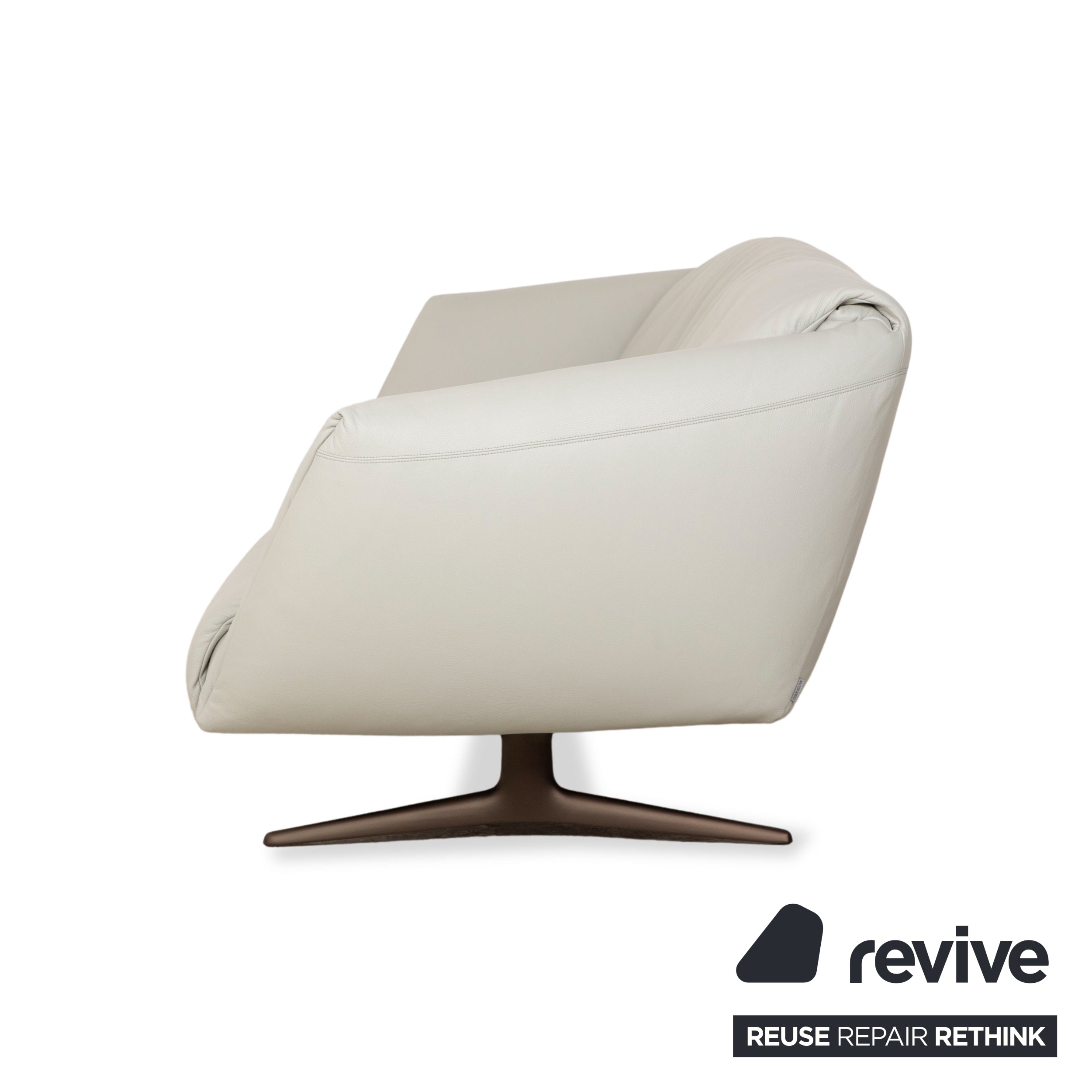 Canapé 3 places en cuir gris clair Walter Knoll Bundle