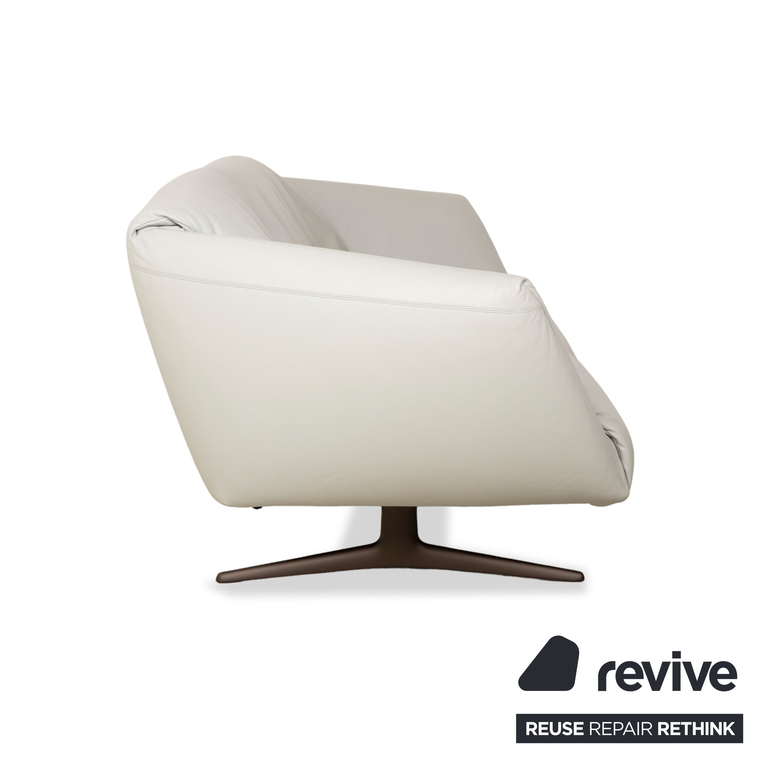 Canapé 3 places en cuir gris clair Walter Knoll Bundle