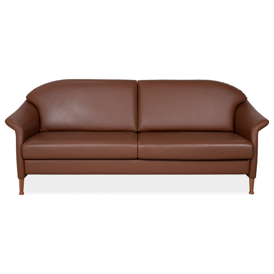 Walter Knoll Dreisitzer Leder Sofa Braun