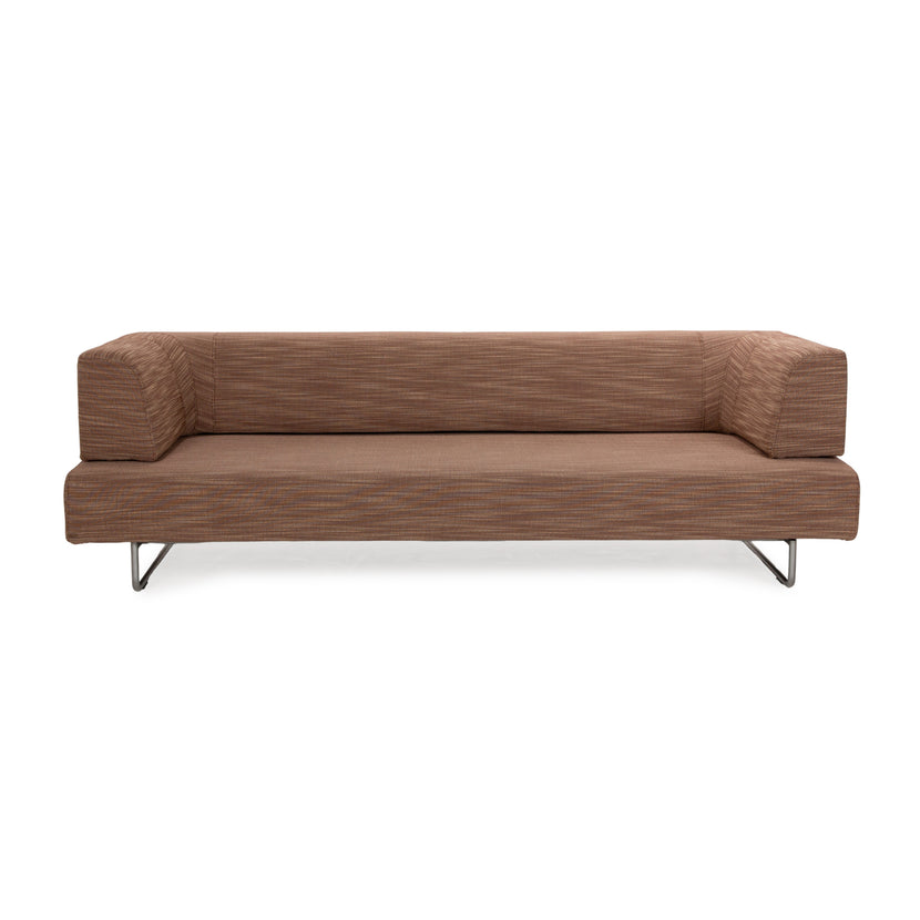 Canapé trois places en tissu marron Walter Knoll Easy 480 à commande manuelle