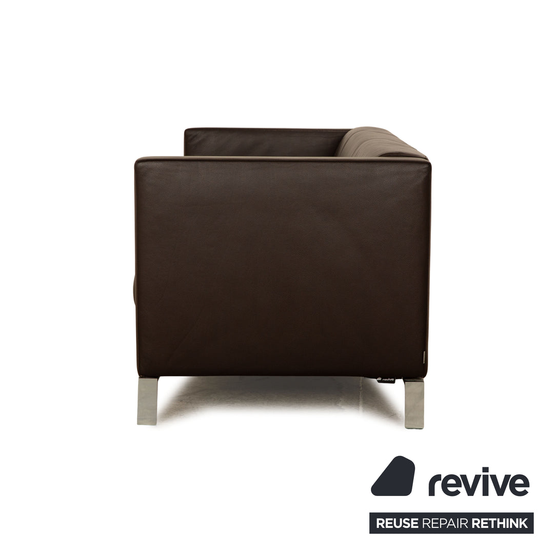 Walter Knoll Foster 501 Canapé trois places en cuir marron