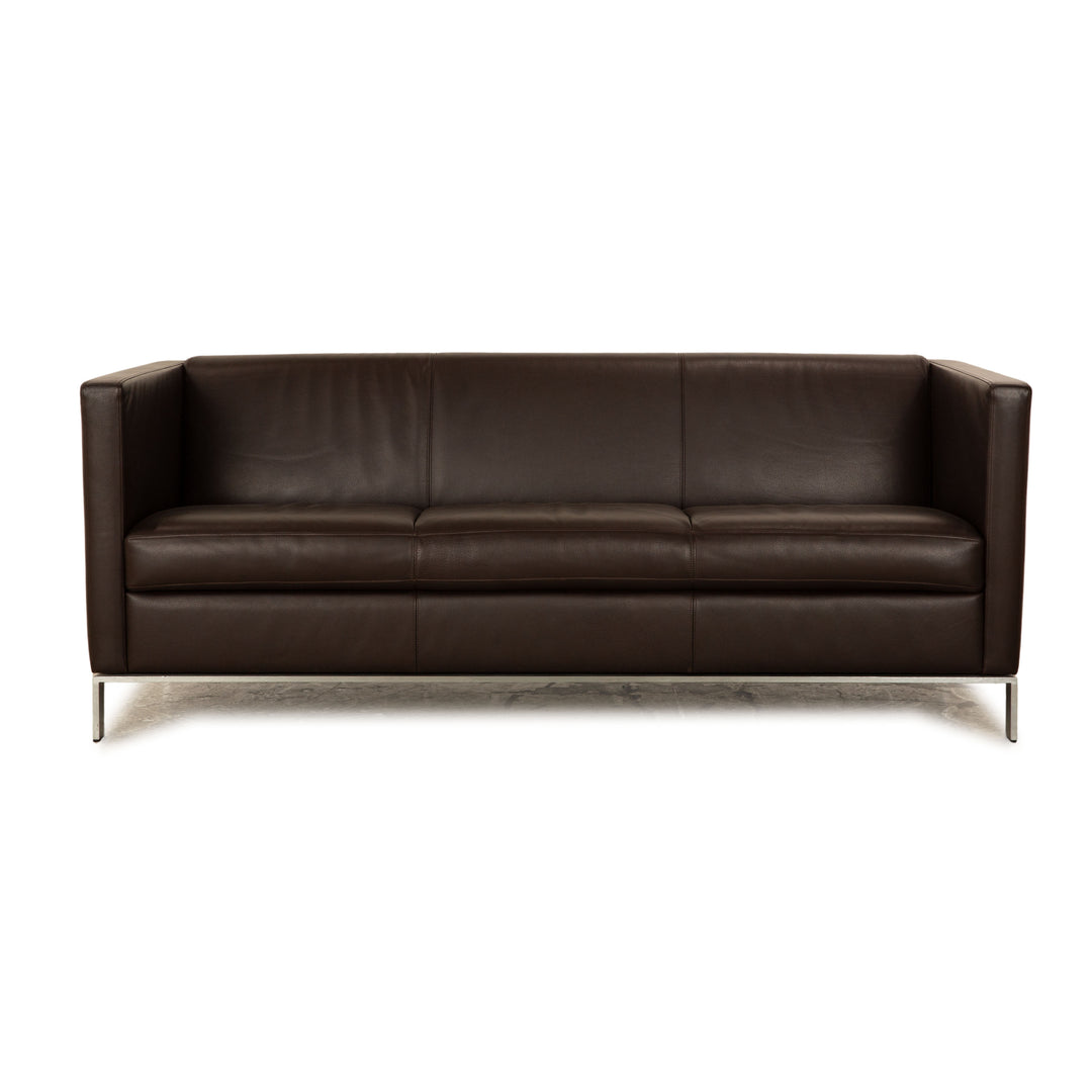 Walter Knoll Foster 501 Canapé trois places en cuir marron