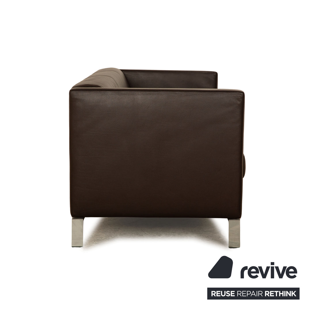 Walter Knoll Foster 501 Canapé trois places en cuir marron