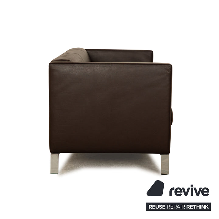 Walter Knoll Foster 501 Canapé trois places en cuir marron