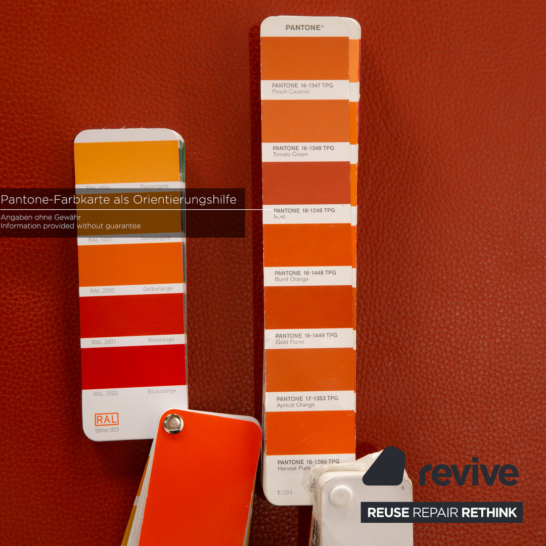 Walter Knoll Good Time Tabouret en Cuir Orange